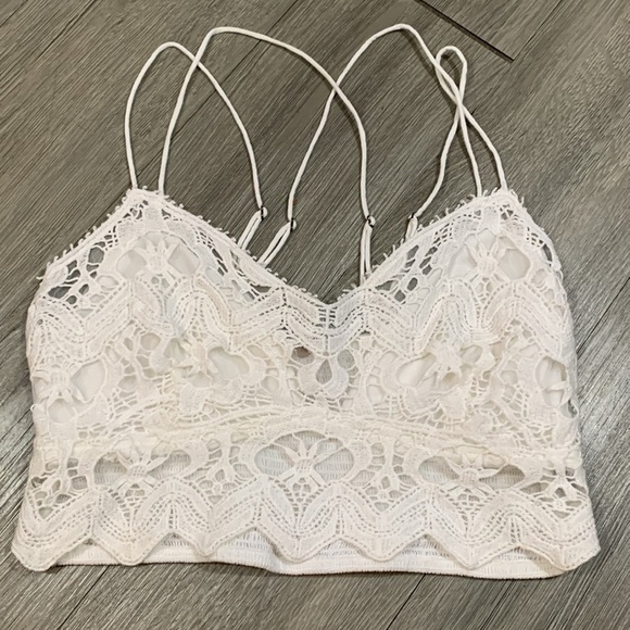 Free People White Lace Bralette size L - Picture 10 of 12